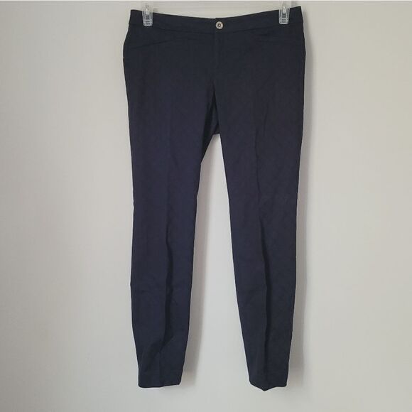 Lilly Pulitzer Skinny Printed Ankle Pant in Navy Blue Size 4 - Picture 1 of 6